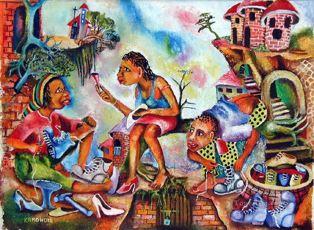 shoes out from Africa Oil Paintings